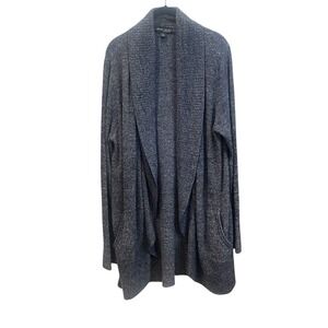 Barefoot‎ Dreams CozyChic Lite Circle Cardigan Blue Gray Size 1x
